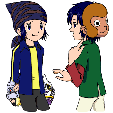2004年賀状 輝二と輝一